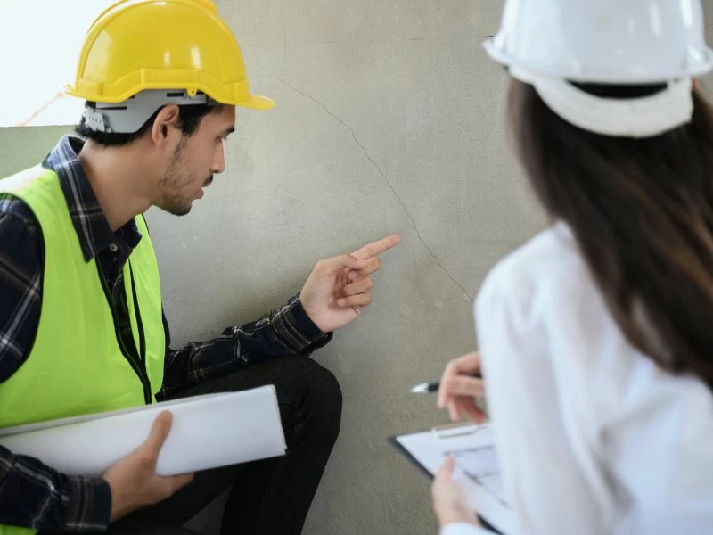 forensics engineering investigation cracks on wall