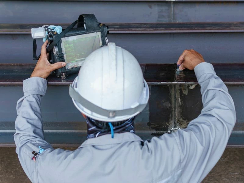 ultrasonic testing on metal nondestructive testing NDT