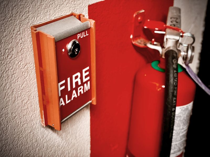 fire alarm and extinguisher inspection for senior living facility