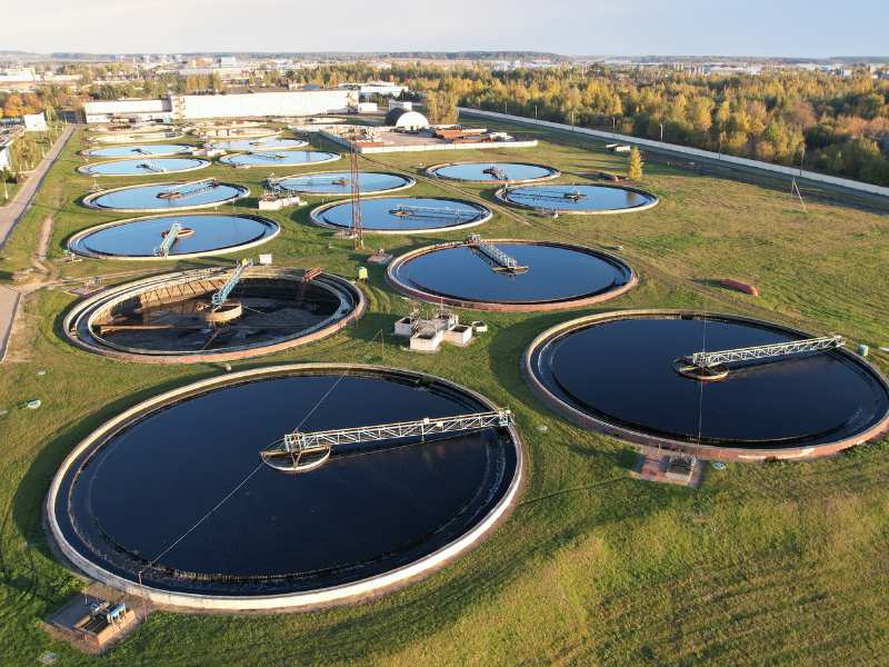 wastewater treatment facility for a manufacturing plant