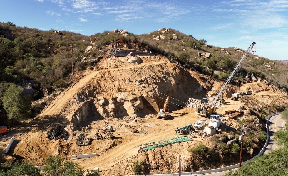 road realignment in California