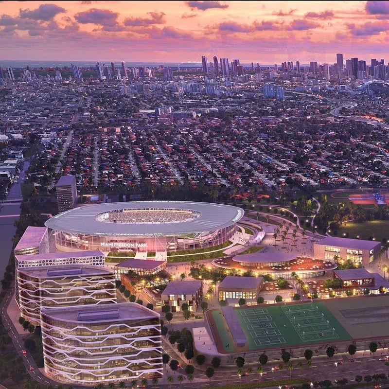 Overview of new Inter Miami Stadium in Florida