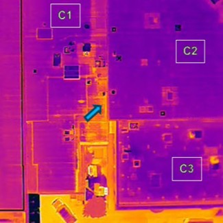 roof thermal imaging by drone inspection