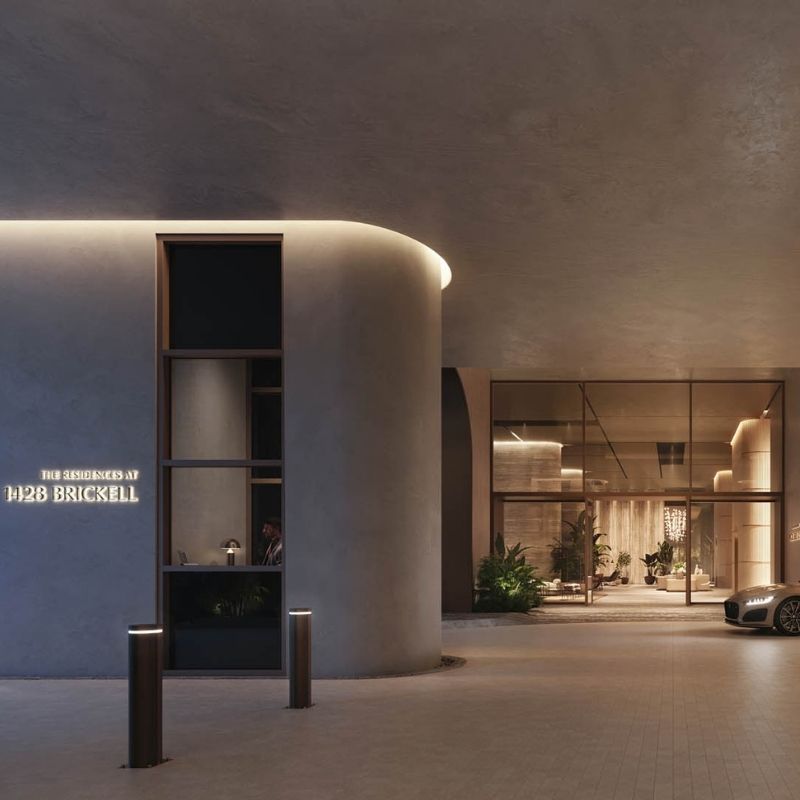 1428 Brickell Ave - Exterior Rendering Rendering of exterior at 1428 Brickell Ave
