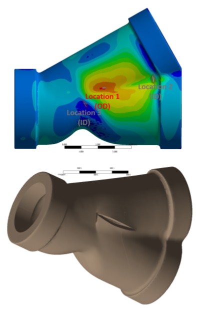 FE analysis fracture piping system