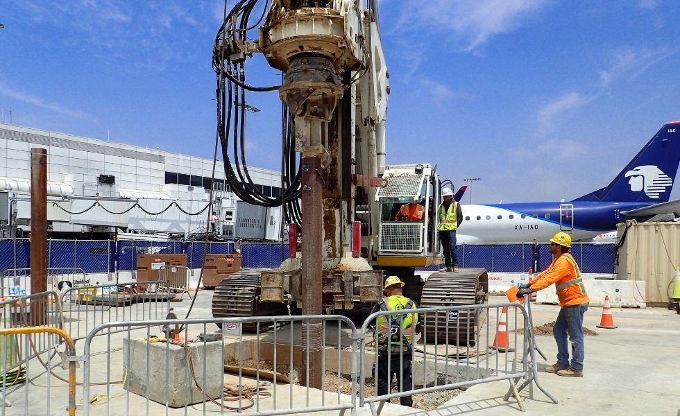 LAX terminal 1.5 - drilling for geotechnical and foundation work at airport