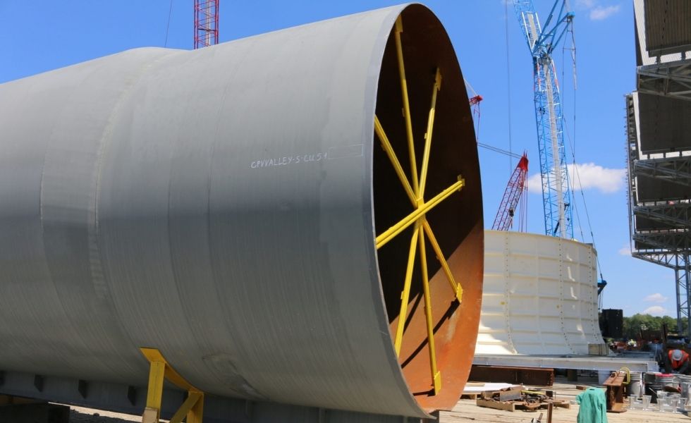 Technician performing inspection services at CPV Valley Energy Center