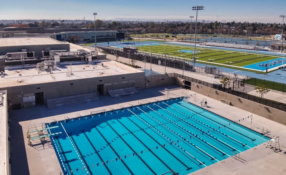 Compton High School swimming pool California