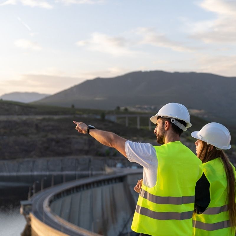Memorial Lake Dam, PA: engineering professionals conducting a dam safety assessment and infrastructure evaluation at a reservoir dam.