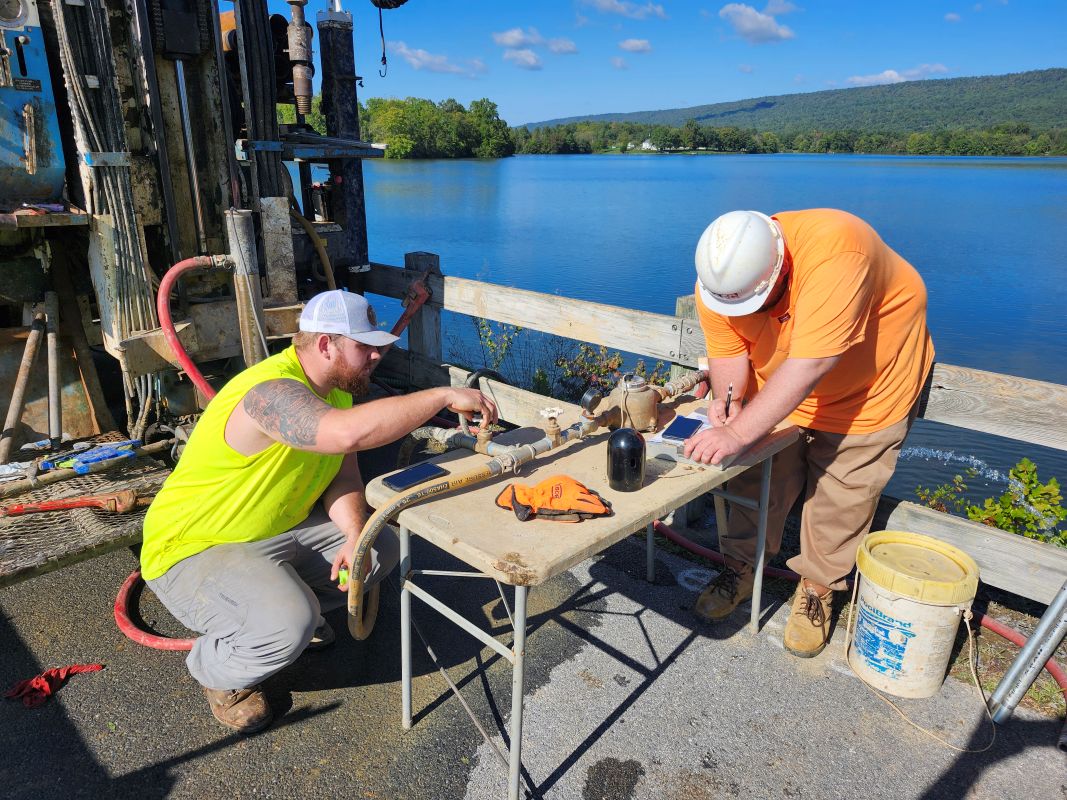 Memorial Lake Dam upgrade Pennsylvania geotechnical testing