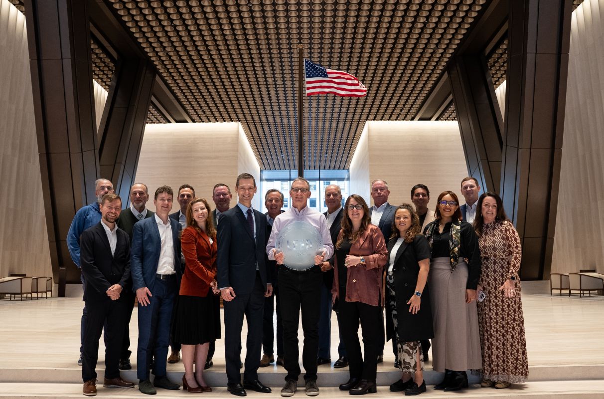 JPMorgan Chase building LEED Platinum Plaque presentation New York