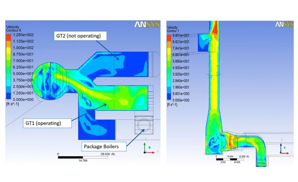 CFD simulation power plant stack study