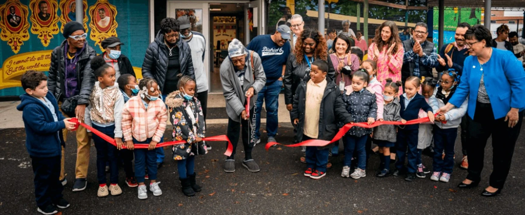 Rebuilding Community Infrastructure - Ribbon-cutting ceremony at Nelson Playground