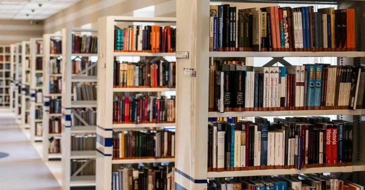 row of books for new york public library